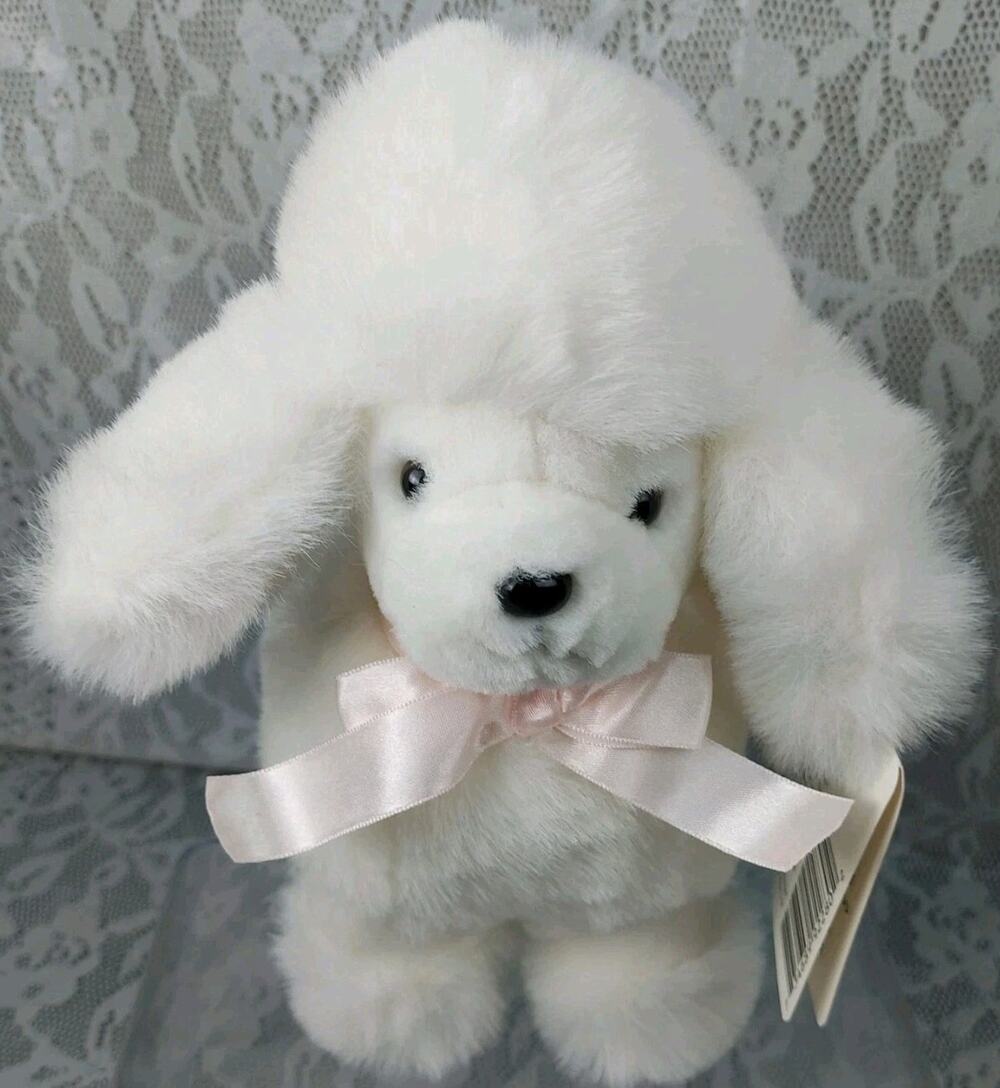 Kellytoy White Poodle Plush Kennel Klub Fluffy Dog Puppy Club Stuffed 1998 90s